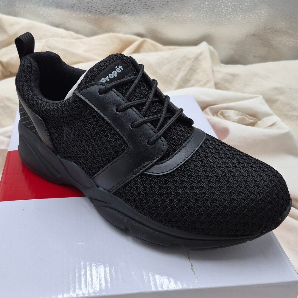 New Propet Stability X men's walking sneakers model MAA012M black size 8